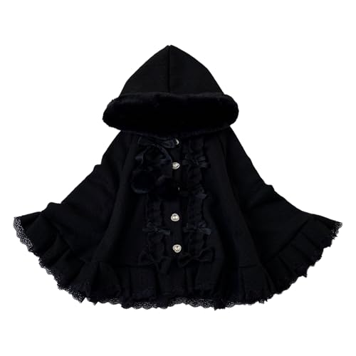 Amazon.com: Cuteighteen Kawaii Lolita Hooded Cloak Teens Cape