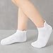 COZYOFFI Boys Girls Socks Ankle: Pair with Sneakers - Cotton Soft Athletic Socks for Kids White