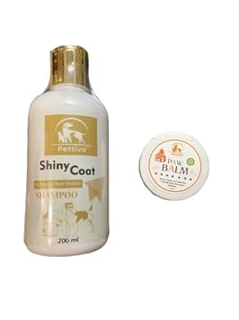 Combo for Nourishment, Vitality & Fur Repair- Shinycoat Shampoo + Healing & Calming Balm Paw Cream – Balanced Kit for Dogs and Cat