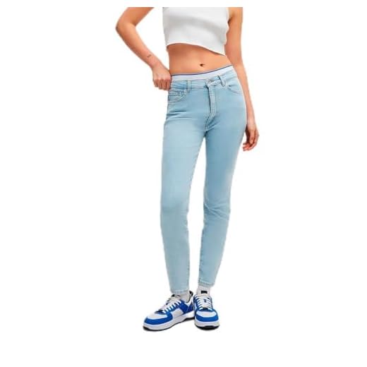 HUGO Malu_B, Jeans Mujer, Turquoise/Aqua449,