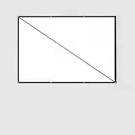 Tela de projetor 16:9 branca anti-luz moldura preta de 84-150 polegadas com furo metal home theater(100 polegadas-1 und)