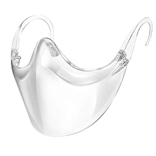 Clear Face Shield,Maxrieny Face Shield Reusable Plastic Face Shield and Breathable Transparent Face Shield for Women 5.4x5.7in