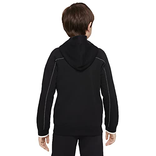 Nike Sportswear Big Kids Boys Fleece Full-Zip Hoodie (as1, alpha, x_l, regular, Black/Smoke Grey/White)2