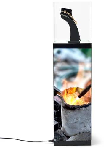 Image of Displays2go Digital Pedestal Display Case with 34 inch LED Screens & Illuminated Surface - NovaStar Media Player (DD031GVB)