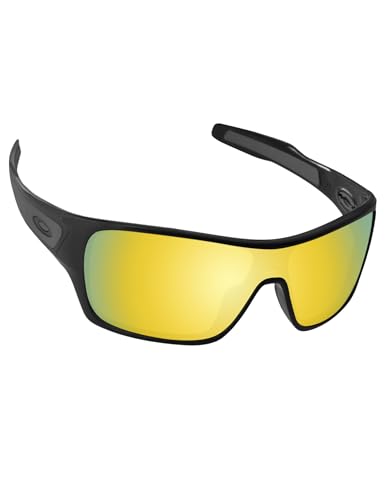 Image of Alphax 24K Gold Mirrored Polarized Replacement Lenses for Oakley Turbine Rotor OO9307 Sunglasses