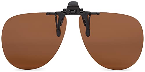 Image of Fisherman Eyewear 8FCO Clip On Original Aviator Black Frame Polarized Sunglasses
