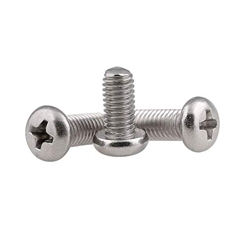 Vis Phillips à tête ronde en acier inoxydable 304, vis à tête demi-ronde à tête cylindrique M3.5, vis-M3.5 * 30-10 pièces