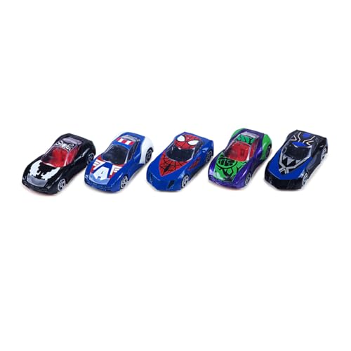 Image of Marvel Go Collection | 5-Pack| Marvel's Venom, Captain America, Hulk, Spider-Man and Black Panther | 1:64 Diecast Toy Cars | Ages 3 and Up | Collect Them All | Birthday Gift for Kids