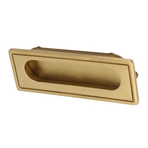 Garosa Recessed Invisible Flush Pull Brass Cabinet Hardware for Cabinets Drawers Furniture
