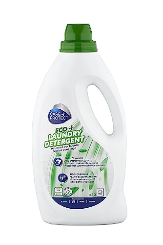 Detergente CARE + PROTECT ECO+, para lavado a mano y a máquina, ropa blanca y de color, eficaz...