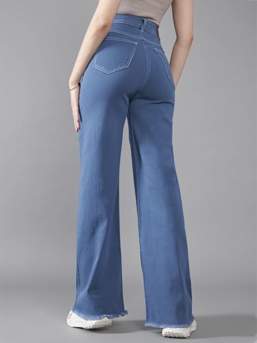 Image of Dolce Crudo Boot Cut High Rise Cropped Jeans for Women
