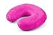 MCIX Almohada Cervical de Viaje, Cojín Cuello Viaje | Hecho de Espuma de Memoria, Almohada de Viaje Viscoelástica | Funda Extraíble Lavable de Algodón para Avión, Coche, Bus, Oficina. (Fucsia)
