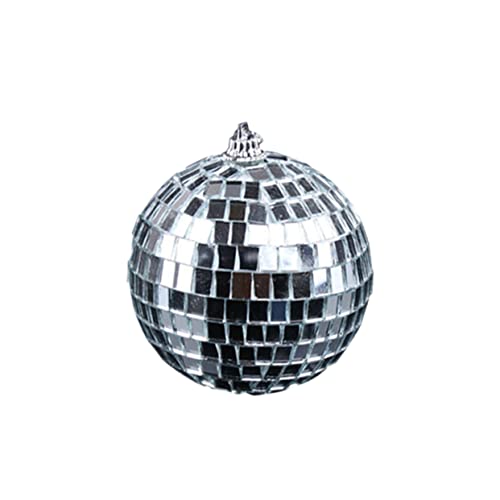 HOODANCOS 20cm Mini Disco Balls Decoration Reflective Mirror Ball Party Supplies Solid Construction for Dance Parties Weddings Christmas Tree Decorations