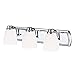 3-Light Bath Vanity Light in Chrome with White Bell Glass