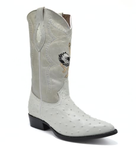Joe Boots 901 Classic Mens Western Boot Exotic Ostrich Print Genuine Leather J Toe Leather Sole2