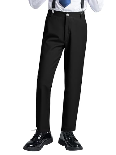 Toddler and Children's Pants Slim Fit Stretch Dress Pants for Boys Adjustable Waist Straight Fit School Uniform Pant4