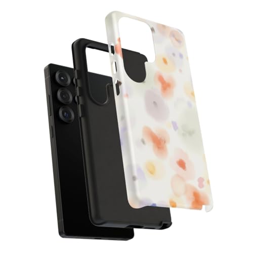 Coque Galaxy S25 Ultra rigide mate blanc abstrait à pois doux - 4