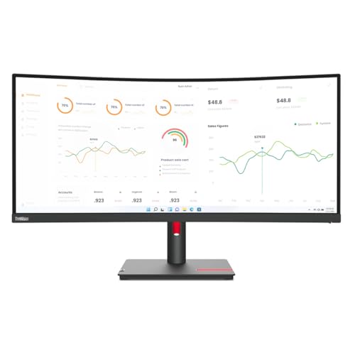 Lenovo ThinkVision T34w-30 34' Class UW-QHD Curved...