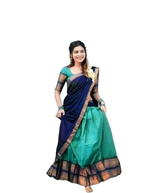 SWAMI STUDIO pattu lehenga choli for women south indian