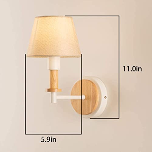 Lámpara de pared nórdica creativa de madera con apliques de pared LED 3