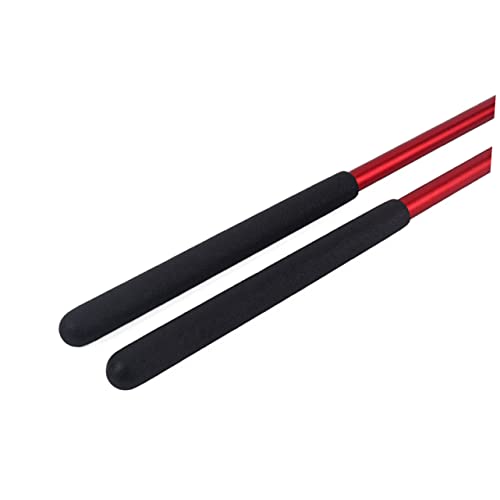 Baquetas de aluminio para práctica de batería color rojo 1 par miniatura 5