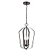 Millennium Lighting Ivey Lake 3 Light Pendant Fixture in Rubbed Bronze
