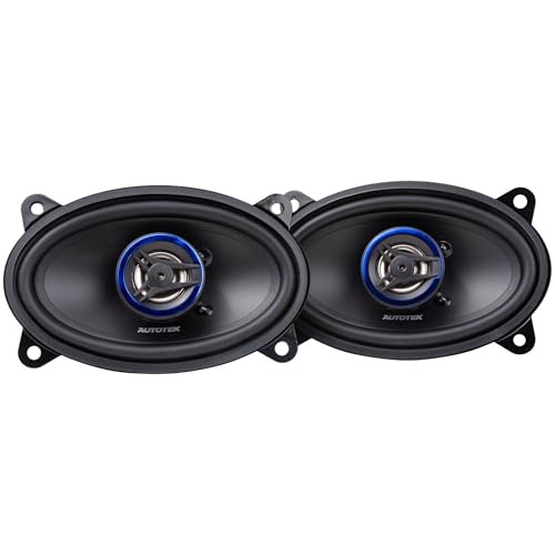 Autotek Street Machine 200W 4x6 Inch 2 Way Car Audio Coaxial Speakers with Neo Mylar Soft Dome Tweeters for Crystal Clear Sound, Pair