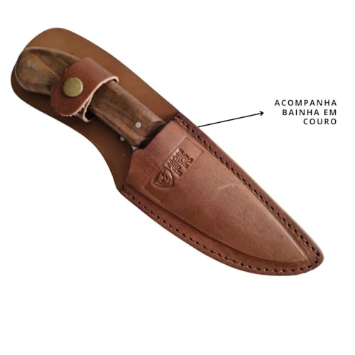 Faca Coreadeira Aretsanal Aço Carbono Bainha em Couro
