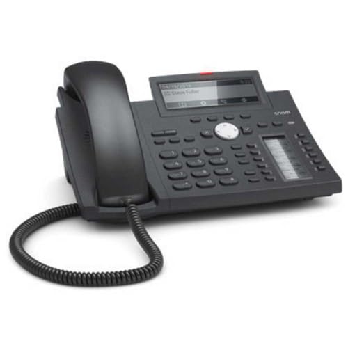 Dual-stack IPv4 / IPv6 Snom Desk Telephone D345 (Display ad alta risoluzione e tasti personalizzabili) Nero
