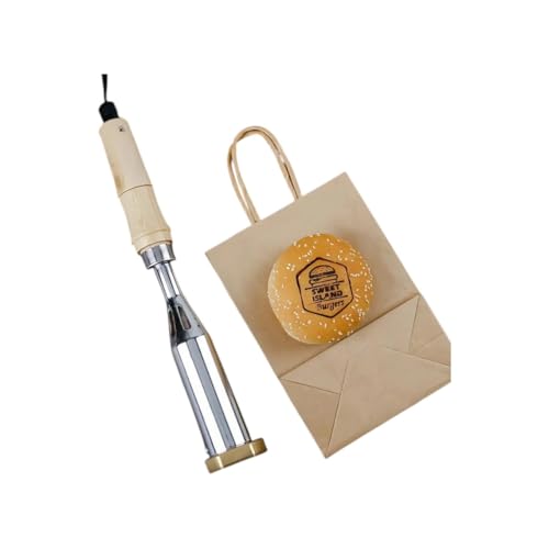 Burger Branding Iron - Sello de hierro de marca de alimentos, marca eléctrica personalizada para filetes, sellos personalizados con logotipo de pastel, accesorios de herramientas de alimentos para