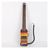 This electric guitar has a stylish and unique appearance, and it is very comfortable and easy to play, making guitar learning easier. This is a multi-function silent guitar,you can practice yourself and don't disturb other people. this silent travel ...