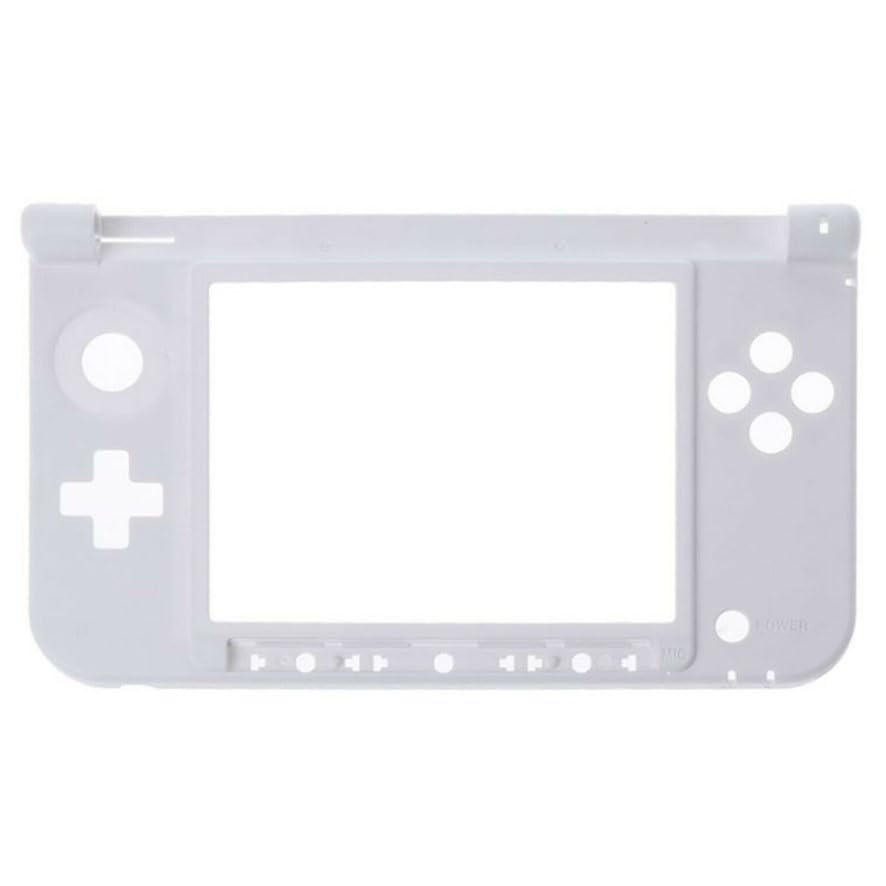 CARCASA INFERIOR PARA NINTENDO 3DS XL, N3DS XL, FRONTAL INTERMEDIA, COLOR BLANCO