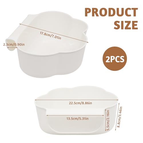 Guzeelu 2 Stück Wickeltisch Organizer zum Einhängen, Küchenschrank Tür Hängende Auffangschale für Küchenabfälle, Kunststoff Abfallbehälter für Küche und Wickeltisch