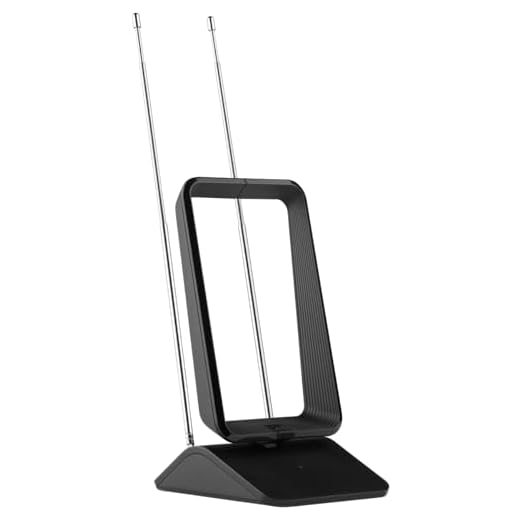 One For All DVB-T/DVB-T2 Indoor/santenn – Full HD/HDTV TV-antenn med förstärkare – 0–25 km räckvidd – 1,5 meter koaxialkabel – UHF/VHF – svart – SV9460