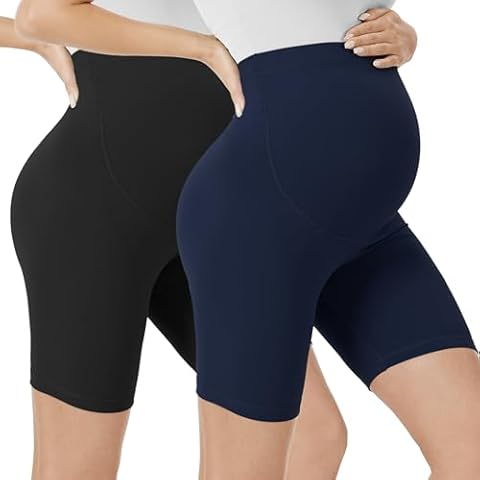 VALANDY Creamlush Maternity Over Bump Shorts Cover