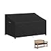 VANSHEIM 3 Sitzer Gartenbank Abdeckung Wasserdicht Polyrattan Sitzbank Schutzhülle Sitzgruppe Bankbezug Gartensofa Abdeckhaube Parkbank Hülle Sitzbezug für Gartenmöbel Balkon Terrasse 165x75x63/89cm