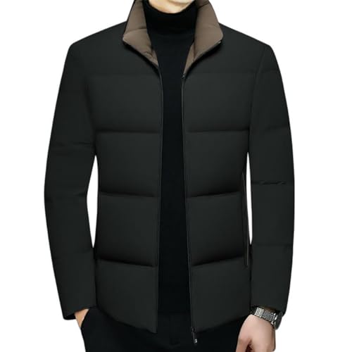 Chaqueta de invierno para hombre de cuello alto y forro grueso