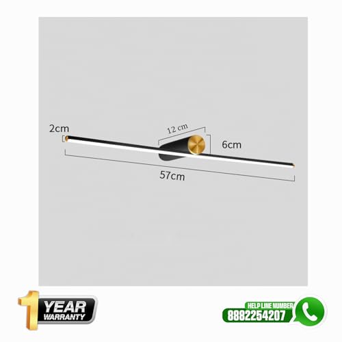 Image of Smartway -12 Watt Graham LED| Wall lamp Living Room|| | Bedroom || Decorative | Modern|Mirror Light|Wall | livingroom | Bedside 3 Color Mode (Warm White + Natural White + Cold White)