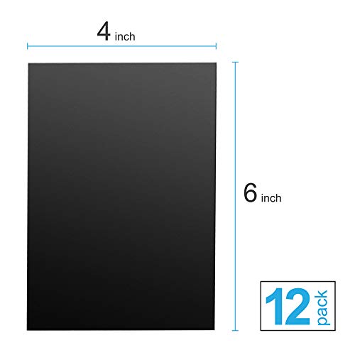 CANOPUS Magnetic Sheets with Adhesive Backing, Very Strong, Flexible, Rectangular 4”x6”, Pack of 12 Sheets, Suitable for Craft and DIY Projects at Home, School or Office