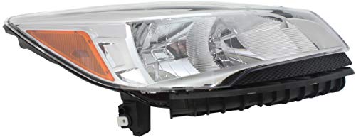 Evan Fischer Headlight Assembly Compatible with 2013-2016 Ford Escape Halogen Upper CAPA Passenger Side
