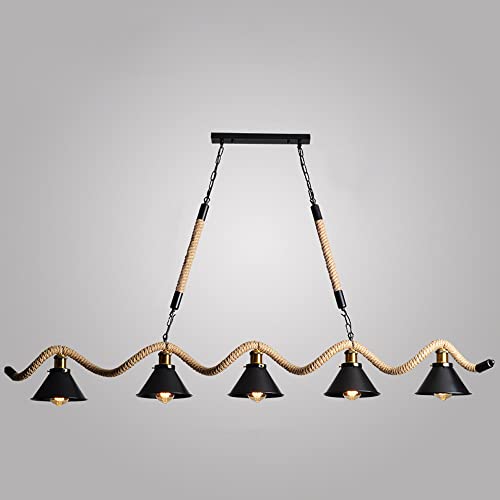 Lustre rustique en corde pour illuminer une pièce sombre et réchauffer l'ambiance