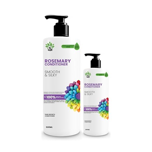 Image of GIR Rosemary Conditioner with Pure Rosemary Extract Smooth & Silky Hair Up to 94% Stronger Hair & 93% Less Hair Fall For Men & Women - Total 750ML (500ML+250ML)