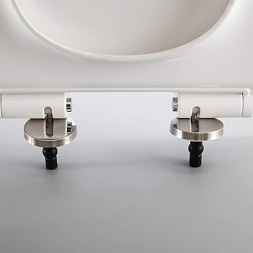 Image of MHS Hydraulic Soft Closing Toilet Seat Cover Fixing Screws | Universal Top Mount Hinges Screws & Blind Hole Nuts | SS 304 Brass Rubber Anti-Rust Fittings (1 Pair, EPDM Rubber Fitting Regular)