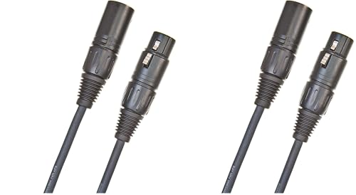 D'Addario XLR Cable - Microphone Cable - Shielded for Noise Reduction - XLR Male to XLR Female - Classic Series Balanced Mic Cable - 50 Feet/15.24 Meters - 2 Pack