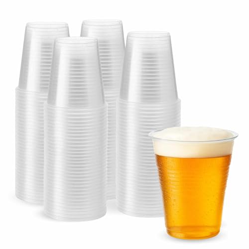 Vasos Plástico Desechables, Vasos para fiestas, Vasos para cumpleaños, vasos Litrona, Maceta, Apto para bebidas calientes y frias, Capacidad 1000 cc, Pack 200.