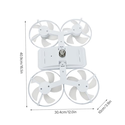 Ventilateur de plafond avec éclairage LED E27 blanc et télécommande