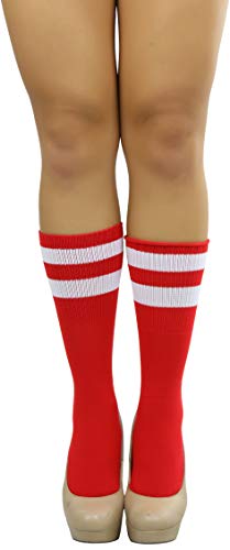 Image of ToBeInStyle Women's Acrylic Ankle Hi With Double Stripe Top Crew Fun Athletic Socks