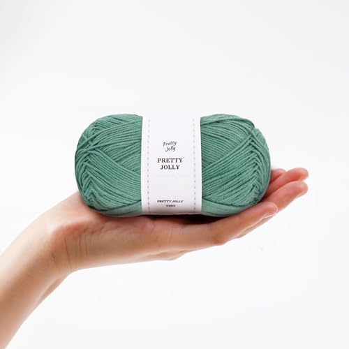 Hilo suave para bebé Pretty Jolly 100% algodón en tono salvia con 4 madejas de 160m 8