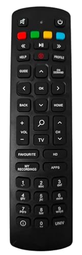 Image of ALERHA Compatible with Jio Remote for Fiber Set Top Box to Setup and Match Exactly Key by Key to Replicate, Functions of The Existing Original Non Voice Infrared Remote Control