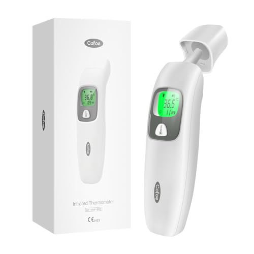Cofoe Fieberthermometer für Babys Kinder Erwachsene Kontaktlos Infrarot Stirnthermometer Digitales Medizinisches Thermometer 3 in 1 mit sofort Ablesung